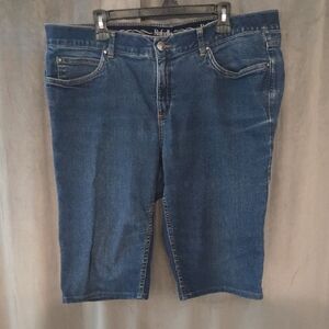 Rafaella 18W Women's Denim Jean Shorts - Dark Blue Wash